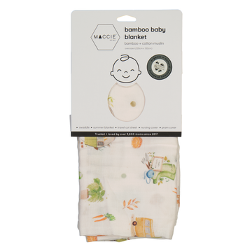 wrap + nap bamboo muslin baby blanket/swaddle l ducks go camping