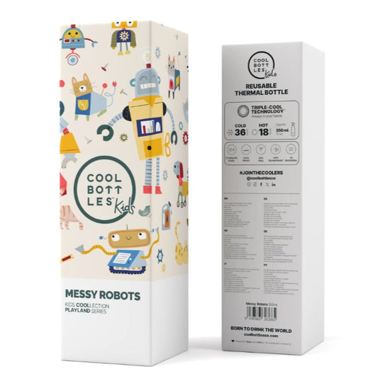Cool bottles 350ml Kids wonders series l Messy Robots (3+ years)