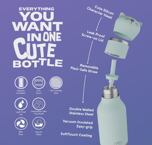 Bestie water bottle by Asobu l KIKI the cat