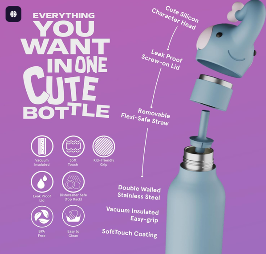 Bestie water bottle by Asobu l TOLANI the elephant