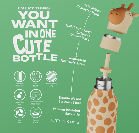 Bestie water bottle by Asobu l GERRY the giraffe