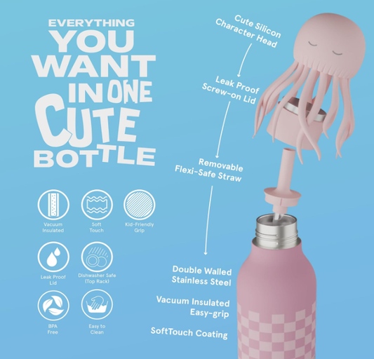 Bestie water bottle by Asobu l REINA the jellyfish