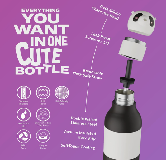 Bestie water bottle by Asobu l MIA the panda