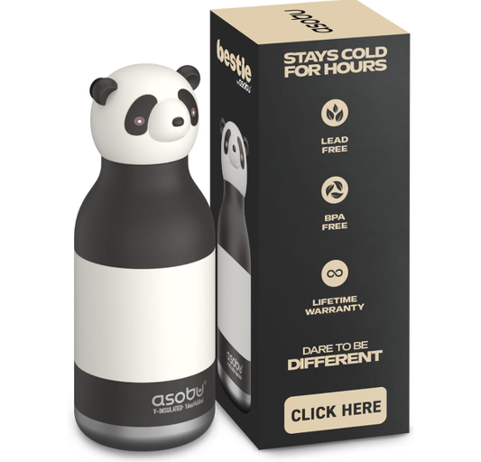 Bestie water bottle by Asobu l MIA the panda