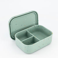 green munchmate silicone bento lunch box (3 compartments)