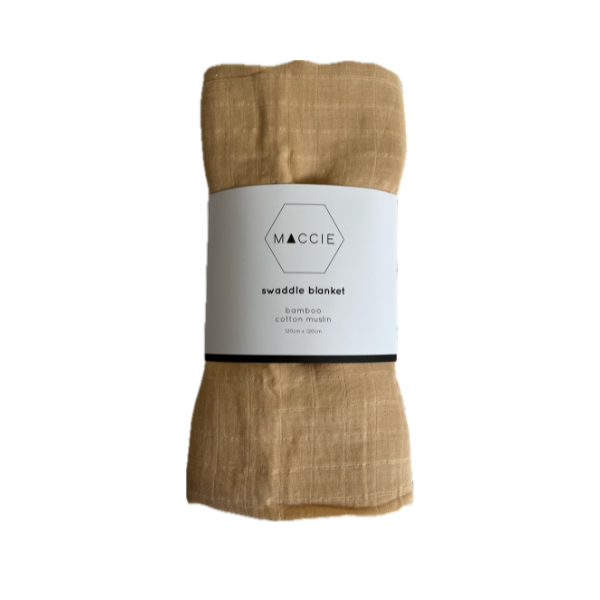 beige baby bamboo muslin swaddle