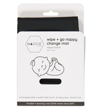 wipe + go vegan changing mat | black