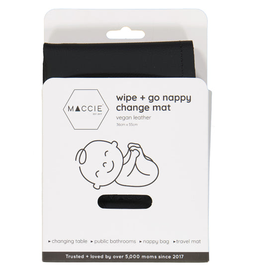 wipe + go vegan changing mat | black