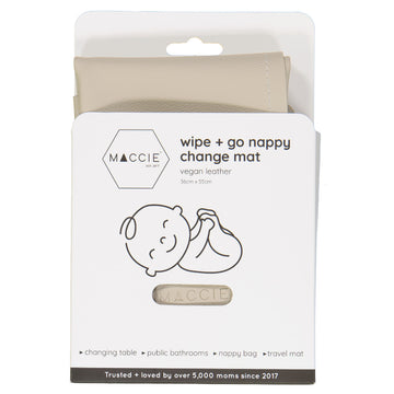 wipe + go vegan changing mat | cream