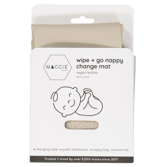 wipe + go vegan changing mat | cream