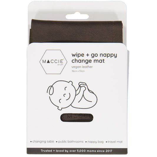 wipe + go vegan changing mat | dark chocolate brown
