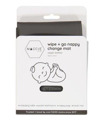 wipe + go vegan changing mat | grey