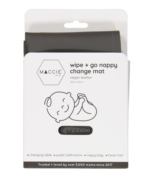 wipe + go vegan changing mat | grey