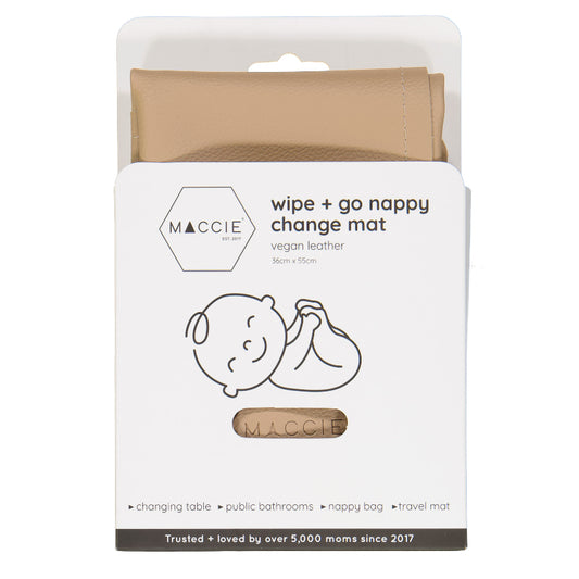 wipe + go vegan changing mat | mocha coffee