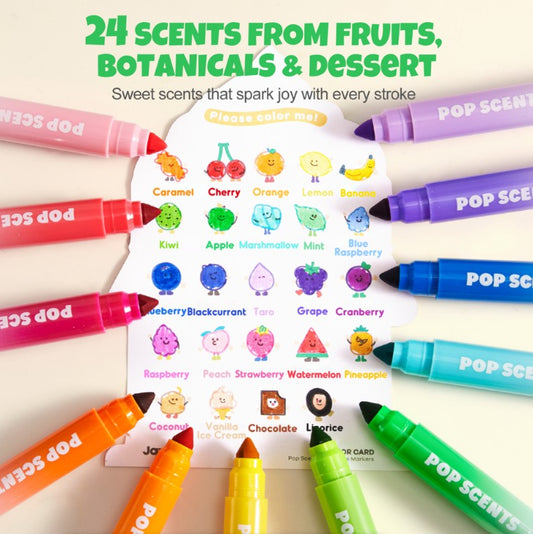 Jar Melo l 24 scented washable markers