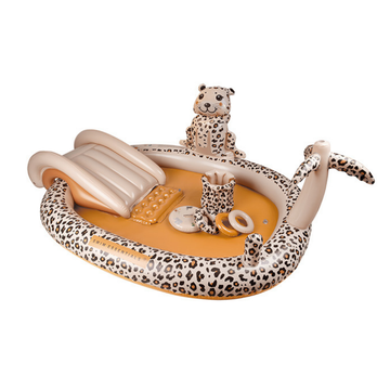 inflatable toddler play pool with slide | safari chic
