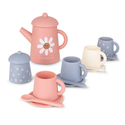 swim essentials l Silicone Beach Tea Playset - Daisy Flowers
