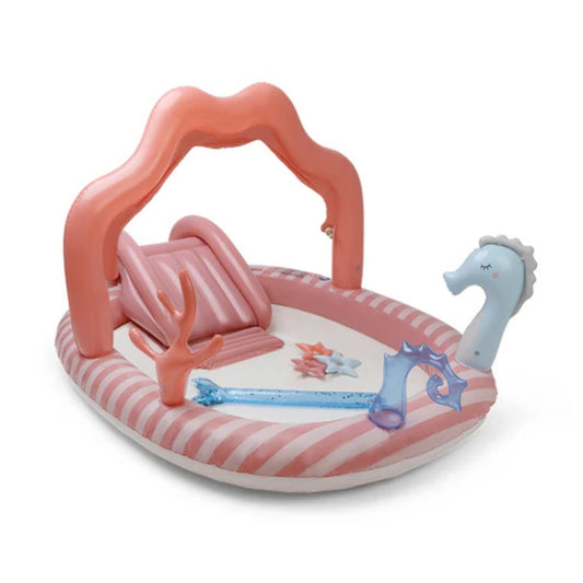 swim essentials l Inflatable Toddler Play Pool with slide - Mermaizing