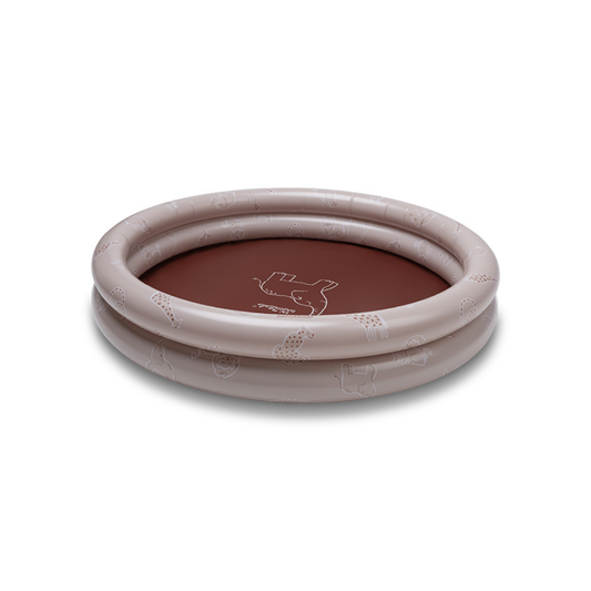 paddle pool set with inflatable ball + ring l wild life