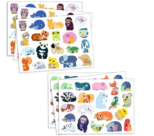 easy-peel big stickers for toddlers by DJECO l mom + baby