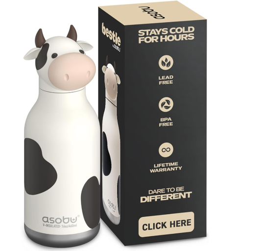 Bestie water bottle by Asobu l cow