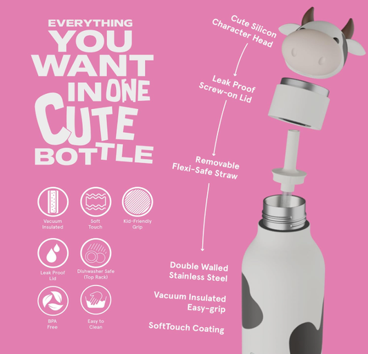 Bestie water bottle by Asobu l cow