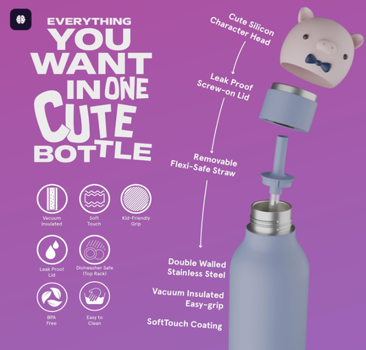 Bestie water bottle by Asobu l PIP the piggy