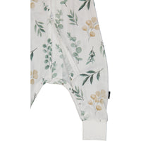 green leaves summer sleep suit