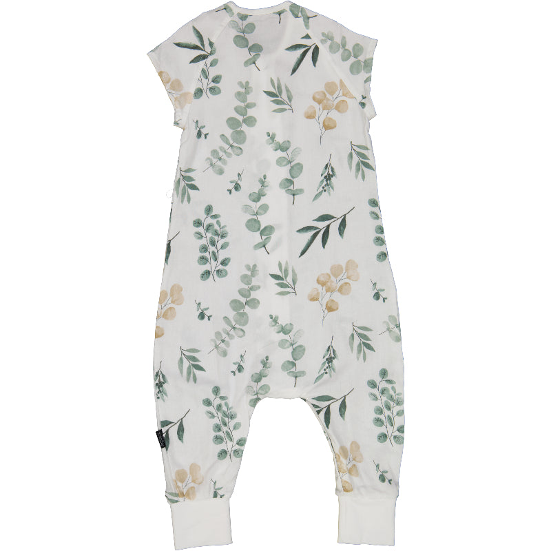 green leaves summer sleep suit