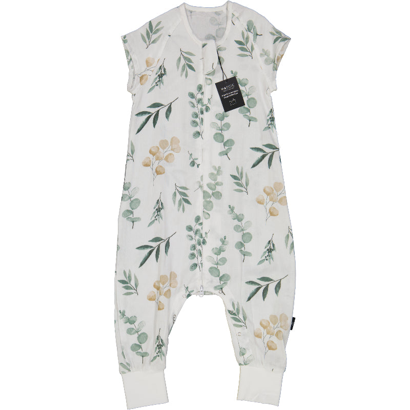 green leaves summer sleep suit