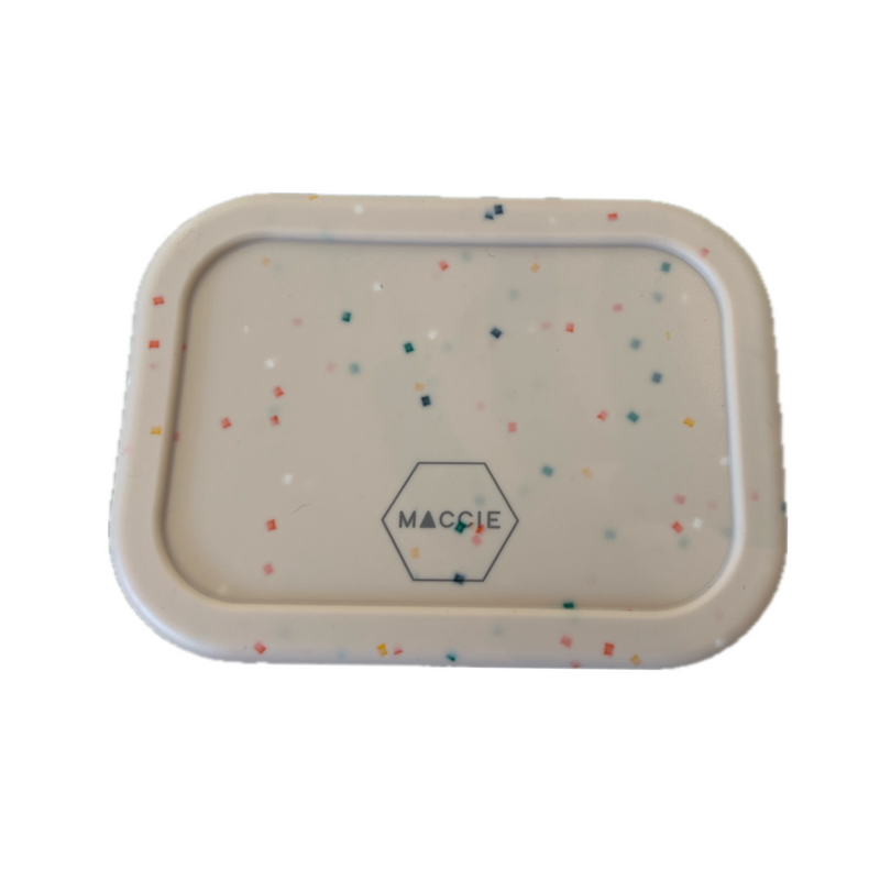 beige munchmate silicone lunch box (3 compartments)