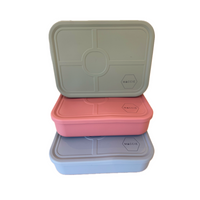 green munchmate silicone lunch box (5 compartments)
