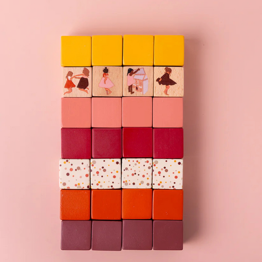 wooden building blocks 28 piece set by GROW BABY l bebe pure