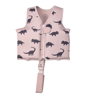 Isla Palmer l The Tommy swim vest- beige dinosaurs