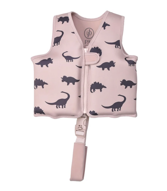 Isla Palmer l The Tommy swim vest- beige dinosaurs