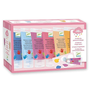 6 finger paint tubes by DJECO l sweet colours