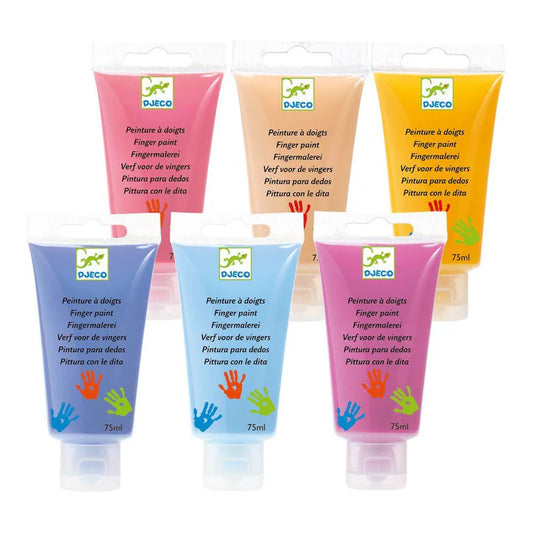 6 finger paint tubes by DJECO l sweet colours