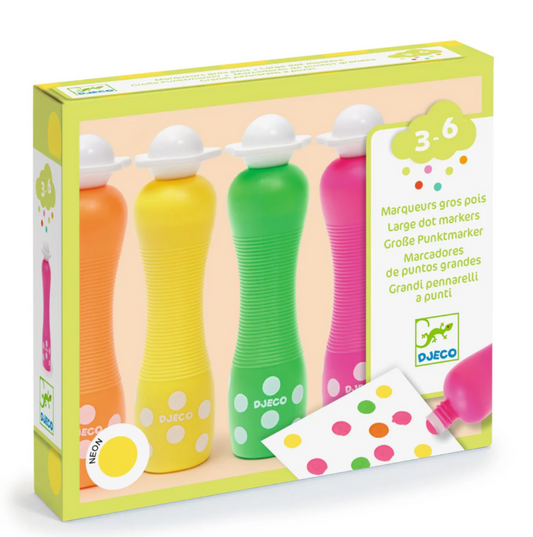 neon washable foam markers for toddlers by DJECO