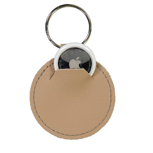 Vegan leather key ring with pocket ( air tag/ tablets/ coin) l mocha