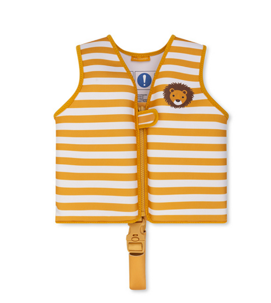 swimming vest | lion orange + white stripe (ages 3-6)