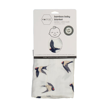 bamboo muslin swaddle baby blanket l swopping swallows