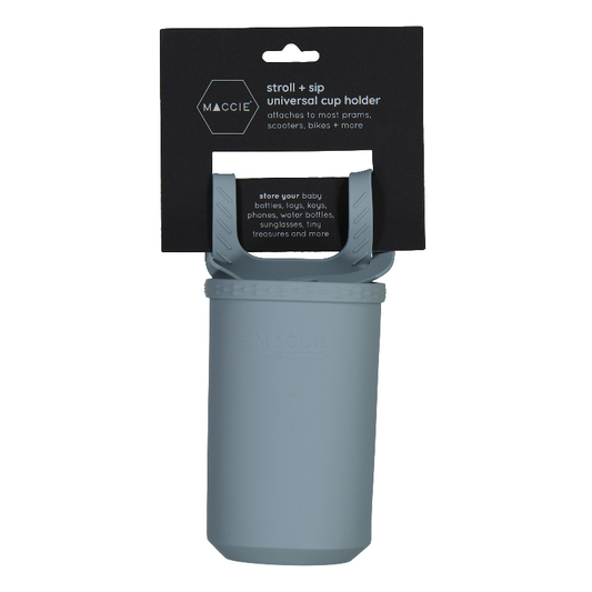 stroll + sip universal cup holder | light blue/grey