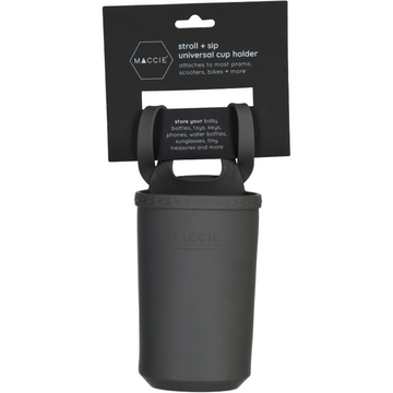 stroll + sip universal cup holder | dark grey