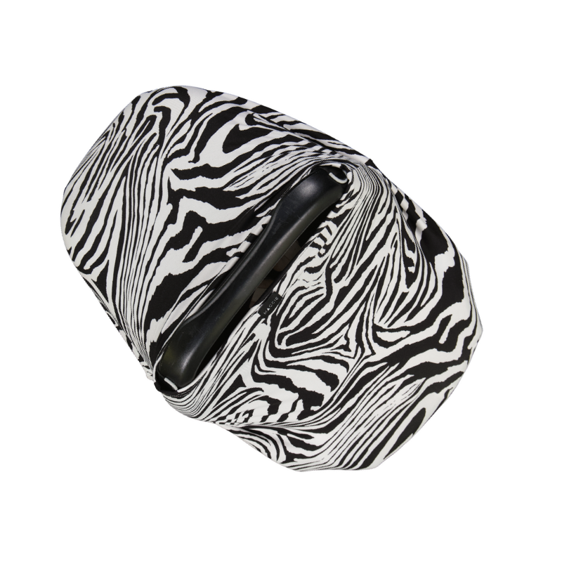 Zebra print infant car seat + breastfeeding cover