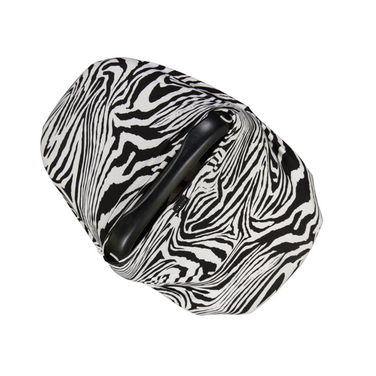 infant car seat + feeding stretchy cover | zebra
