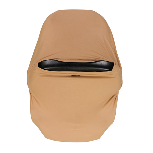 infant car seat + feeding stretchy cover | mocha coffee