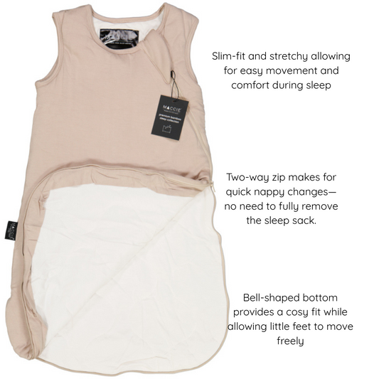 2 TOG bamboo winter sleep sack | oatmeal beige