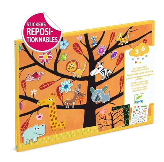repositionable foam stickers