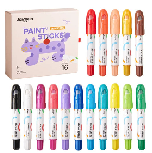 Jar Melo l 16 quick drying silky paint stick crayons