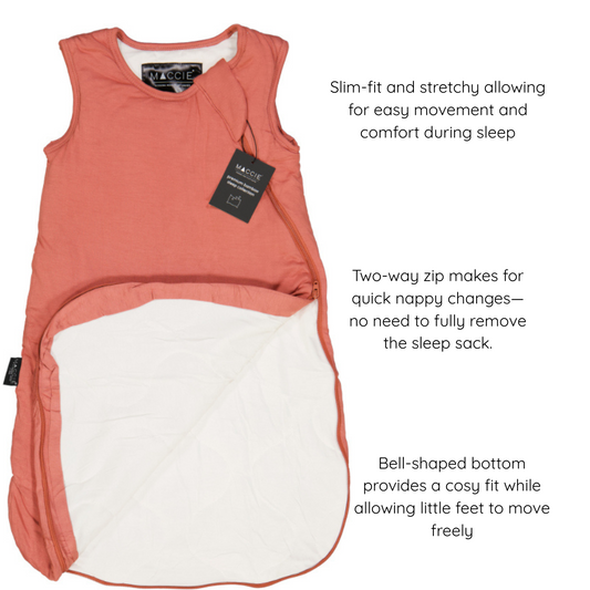 2 TOG bamboo winter sleep sack | pink berry